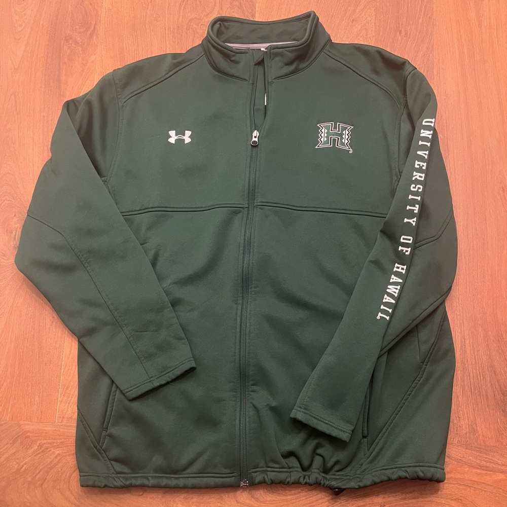 University Hawaii Warriors Heavy Duty Sewn Jacket XXL Under Armour Full Zip
